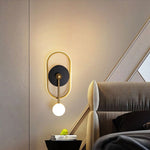 wall lamp geometric design wall with hanging ball Oryna