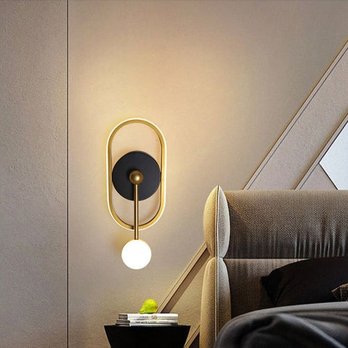 wall lamp geometric design wall with hanging ball Oryna