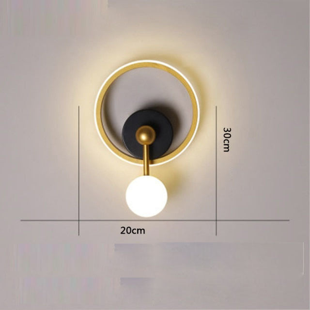 wall lamp geometric design wall with hanging ball Oryna