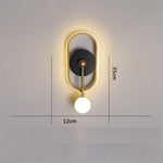 wall lamp geometric design wall with hanging ball Oryna