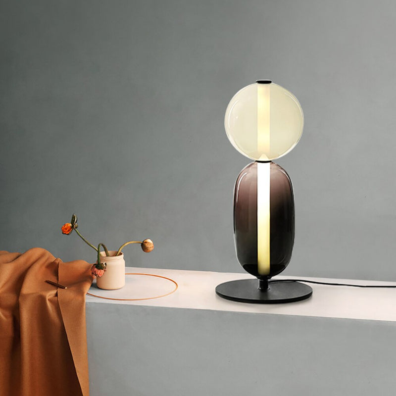 Lampe à poser moderne LED en forme de pierres Albane