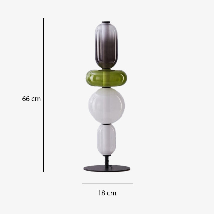 Lámpara de mesa LED moderna Albane en forma de piedras