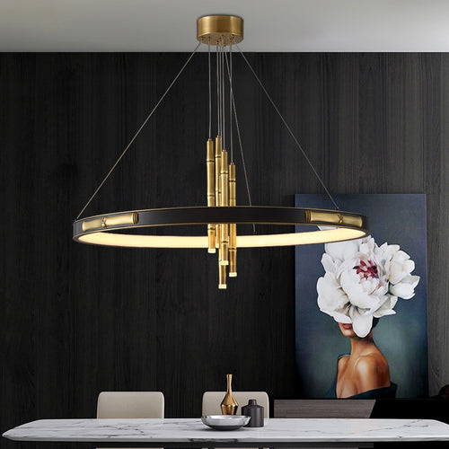 Lustre moderne et circulaire style chinois luxury Yoshi - vue 3 sur 6
