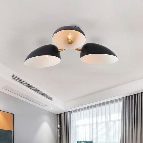 Modern ceiling lamp with 3 metal lamps Ranya