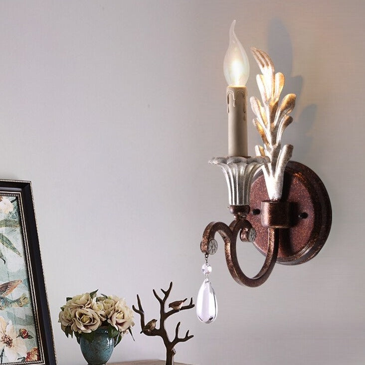 wall lamp vintage candle-shaped wall hanging Antesse