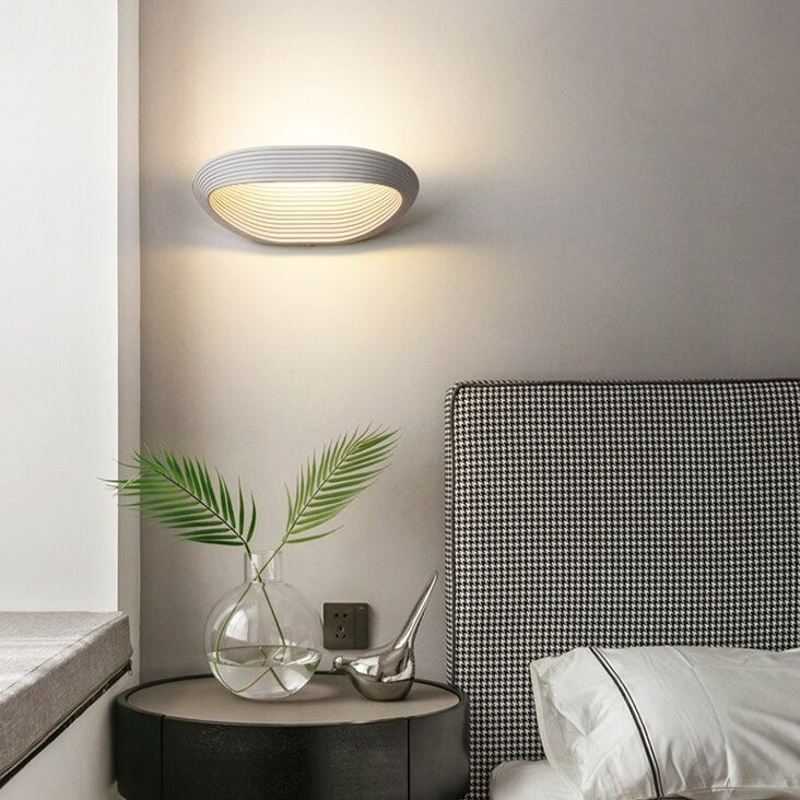 wall lamp oval and laminated metal design wall Karina