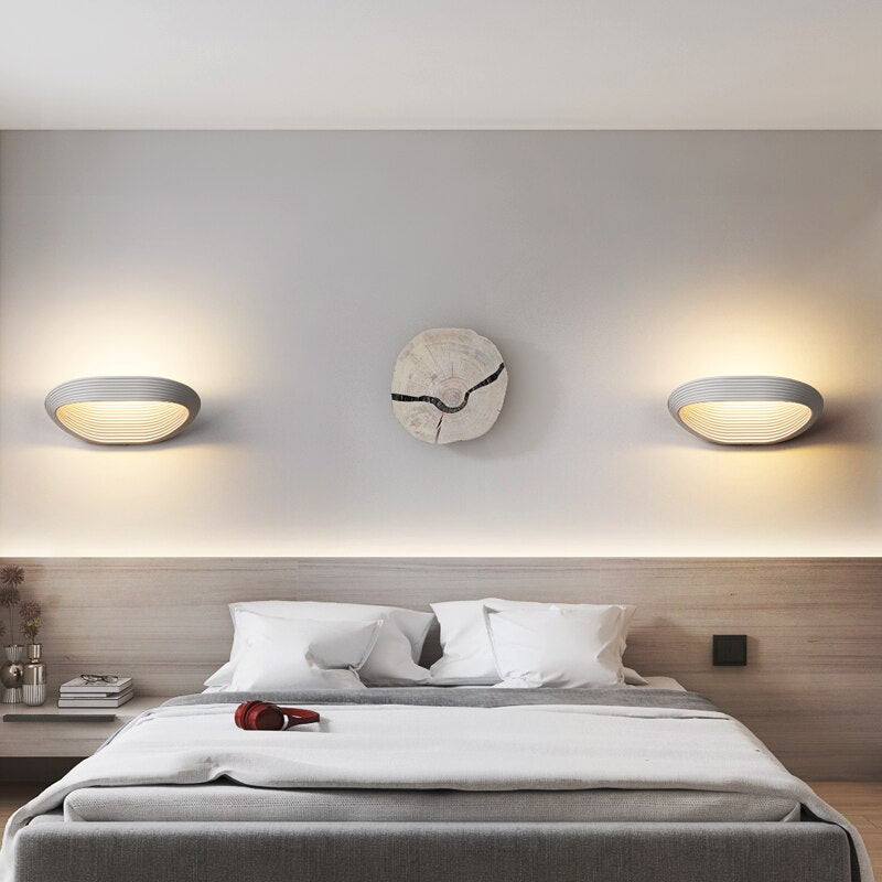 wall lamp oval and laminated metal design wall Karina