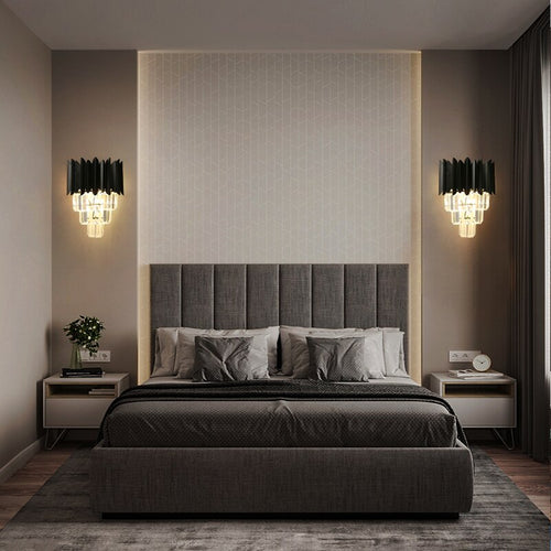Applique murale moderne avec 4 niveaux de cristaux luxury Etto - vue 3 sur 7