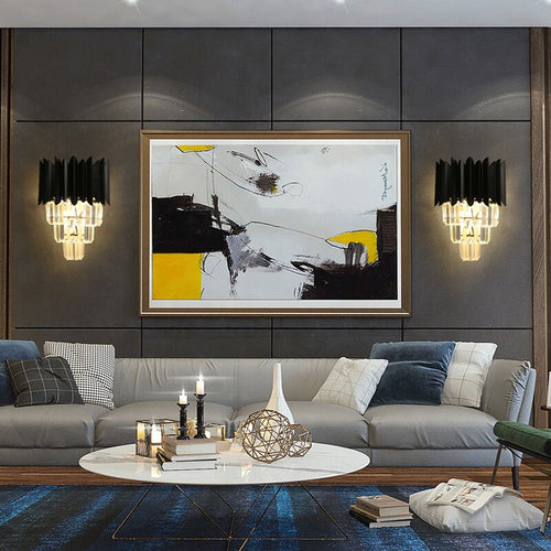 Applique murale moderne avec 4 niveaux de cristaux luxury Etto - vue 4 sur 7