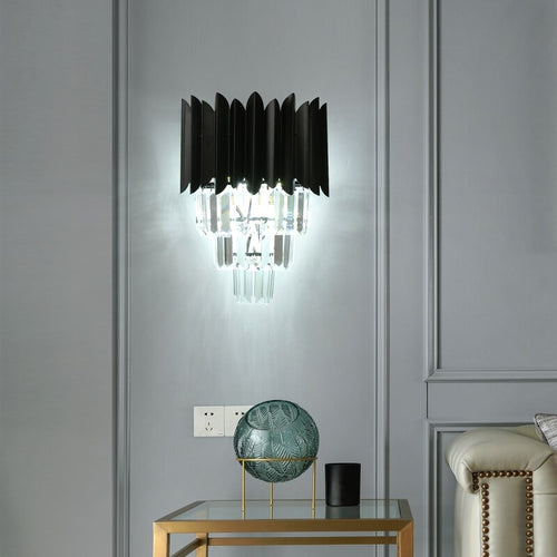 Applique murale moderne avec 4 niveaux de cristaux luxury Etto - vue 6 sur 7
