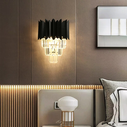 Applique murale moderne avec 4 niveaux de cristaux luxury Etto - vue 5 sur 7