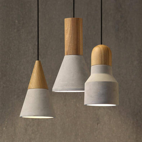 Suspension design en bois et ciment de plusieurs formes Studio - vue 6 sur 8