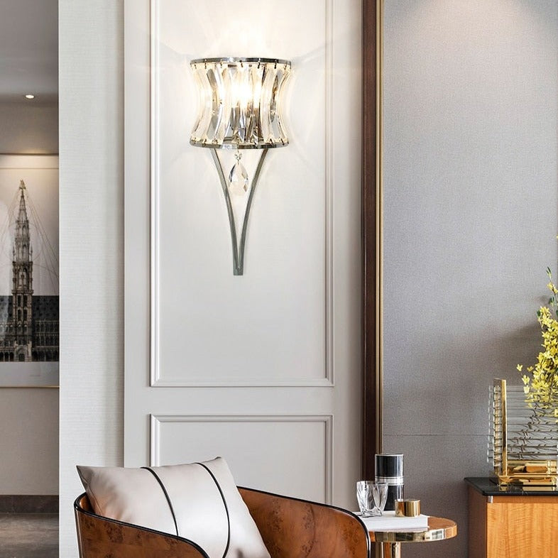 Applique murale moderne lampe torche en verre luxury Sandro