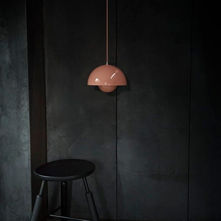 Suspension moderne avec abat jour demi-cercle coloré Maryana