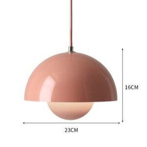 Suspension moderne avec abat jour demi-cercle coloré Maryana