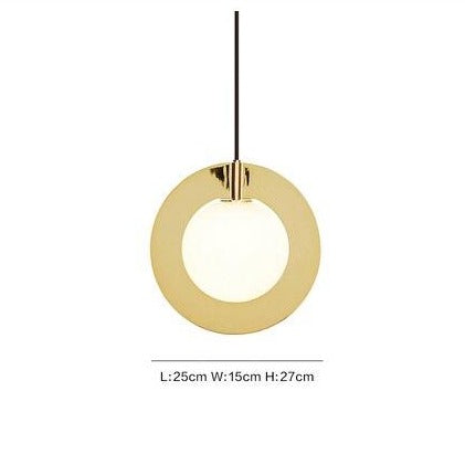 pendant light modern geometric luxury in gold metal Ariana