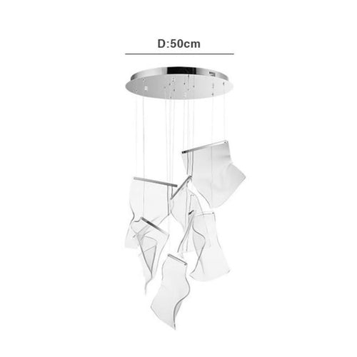 Suspension moderne luxury en verre Lamina - vue 4 sur 4