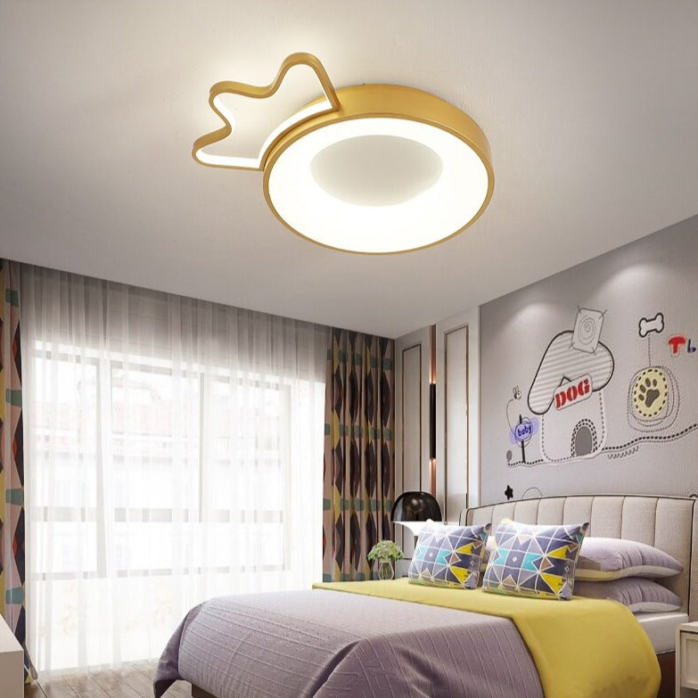 Plafonnier enfants LED en forme de couronne colorée Principesa