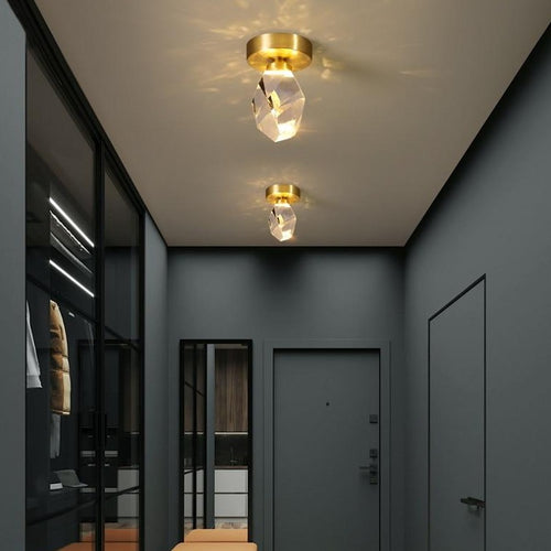 Plafonnier moderne LED en forme de pierre précieuse Ayola