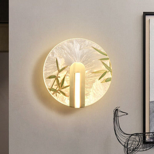 wall lamp Asian style LED glass design Yuaming