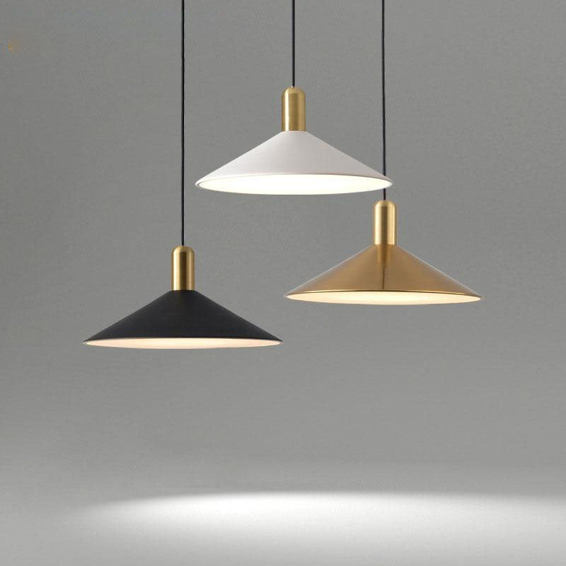 pendant light modern LED with lampshade metal Malia