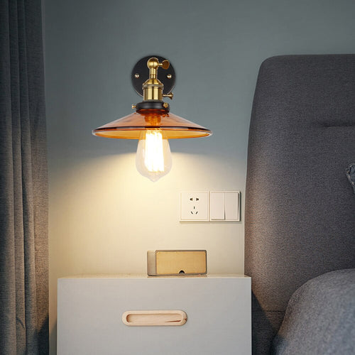 wall lamp vintage wall with lampshade glass Altah