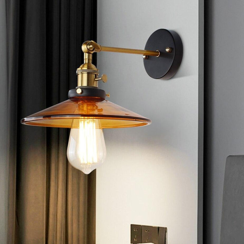 wall lamp vintage wall with lampshade glass Altah