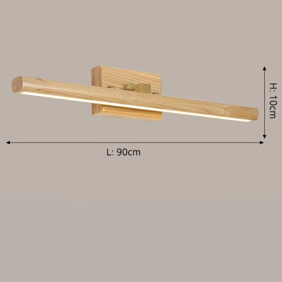 Aplique LED rectangular escandinavo de madera Andoitza