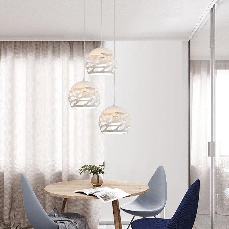 Suspension design blanc arrondis à trous LOFAHS