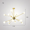 Lustre design doré avec plusieurs branches American