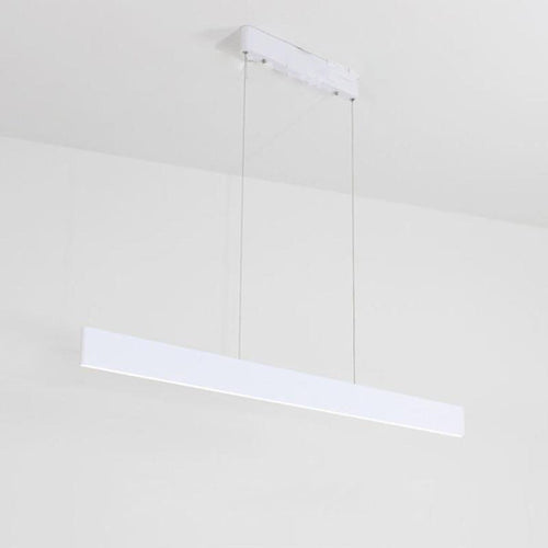Lustre design LED barre très fine rectangulaire suspendue - vue 3 sur 4