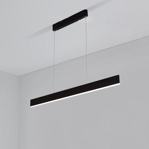 Lustre design LED barre très fine rectangulaire suspendue - vue 4 sur 4