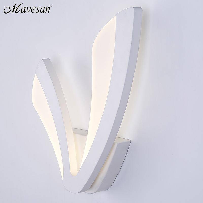 wall lamp LED wall design V-shaped white