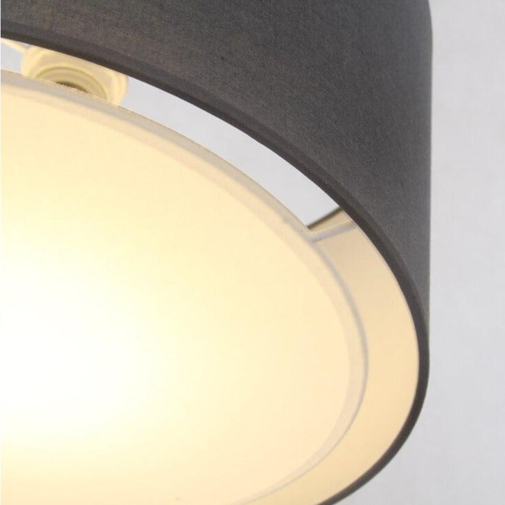 Floor lamp modern with lampshade rounded fabric Atmosphere