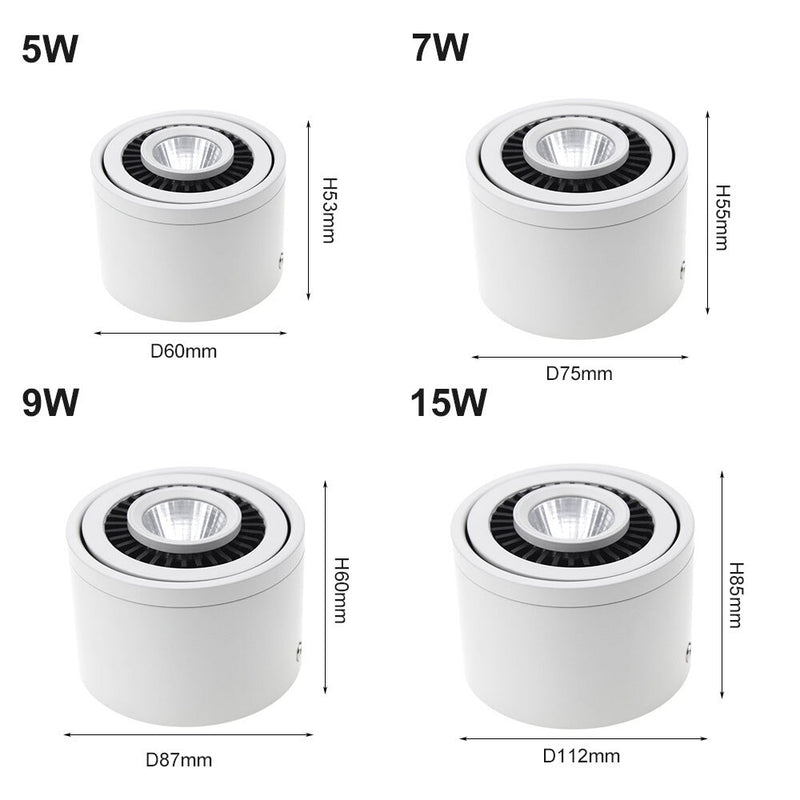 Spot moderne LED rotatif 360 degrés en aluminium Volteo