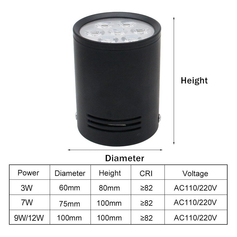 Spot moderne LED cylindrique en aluminium avec effet nid d'abeille Beepy - vue 8 sur 7
