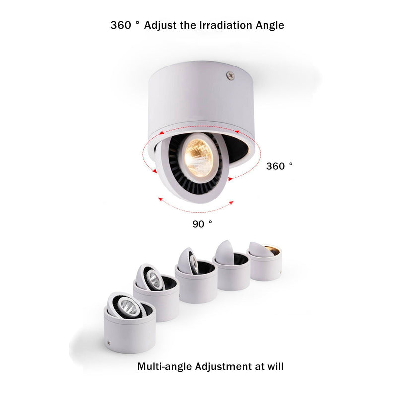 Spot moderne LED rotatif 360 degrés en aluminium Volteo