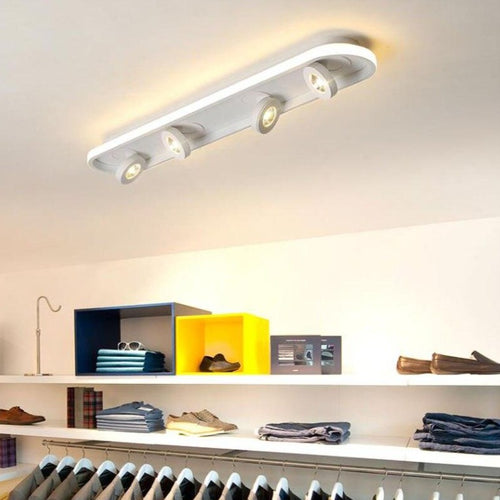 Moderna lámpara de techo LED ovalada con ángulo de giro Charly