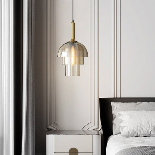 Suspension moderne LED plusieurs abat-jour arrondis Aymar - vue 7 sur 9