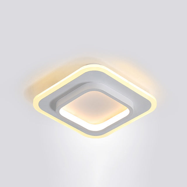 Plafonnier moderne LED forme carré ou circulaire Clery