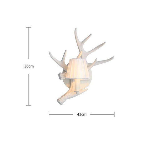 Applique murale rustique LED en bois blanc avec abat-jour vintage - vue 7 sur 7