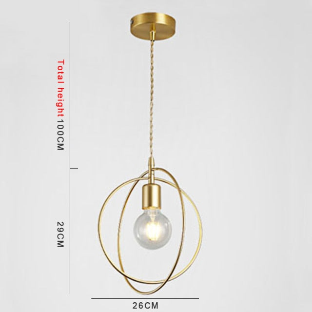 pendant light modern LED with geometric shapes Yria