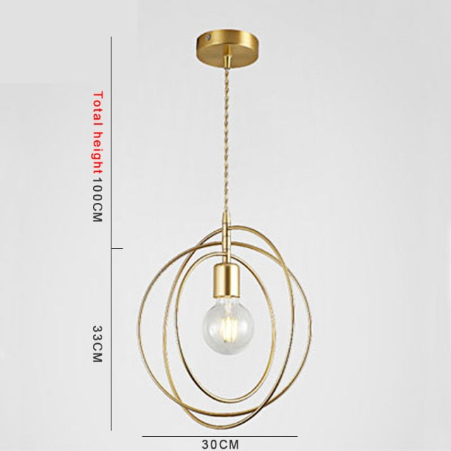 pendant light modern LED with geometric shapes Yria