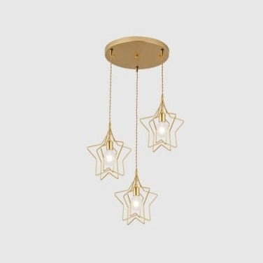 Modern LED chandelier with several geometrical shapes Yria