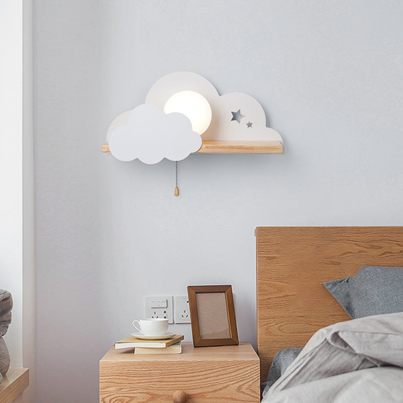 Moderna lámpara LED de pared con soporte de madera Lyzia