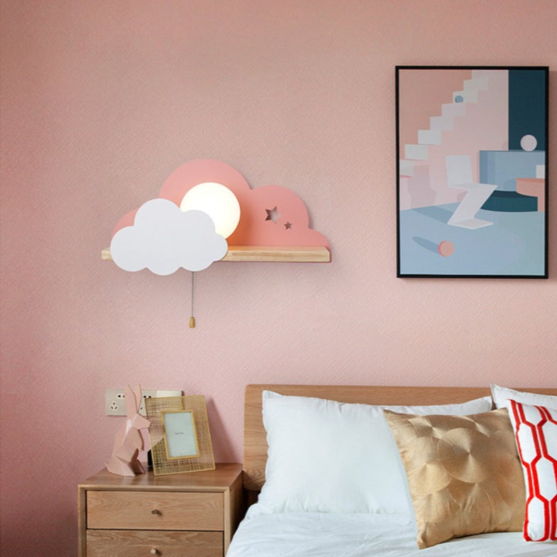 Applique murale moderne LED avec support en bois Lyzia - vue 5 sur 9