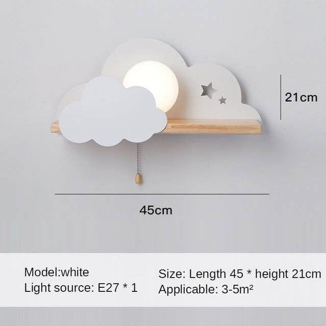 Applique murale moderne LED avec support en bois Lyzia