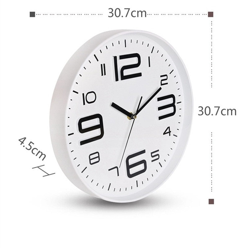 Round design wall clock with coloured numbers 30cm Brief