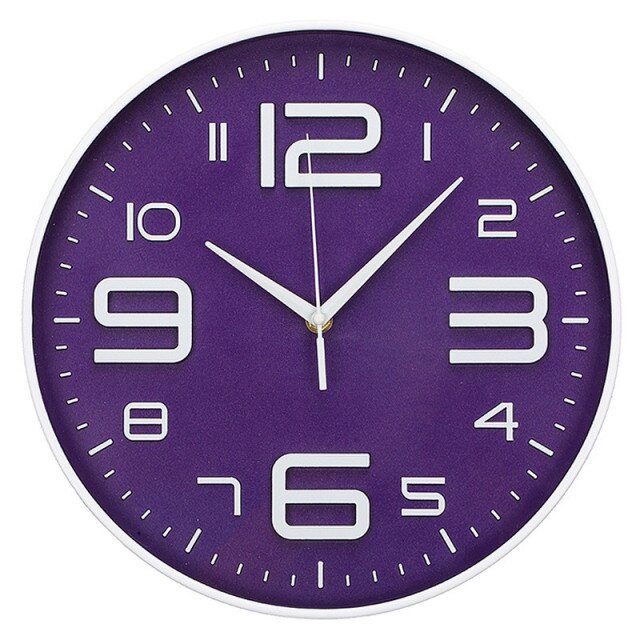 Horloge murale ronde design avec chiffres colorés 30cm Brief