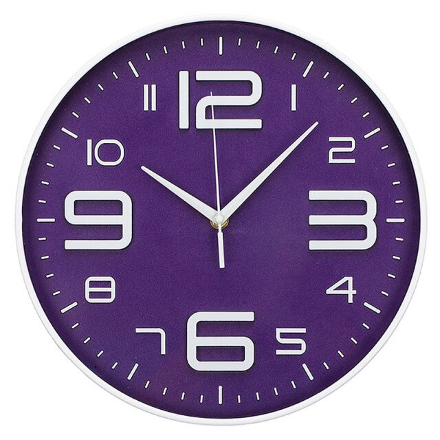 Reloj de pared redondo design con números de colores 30cm Breve